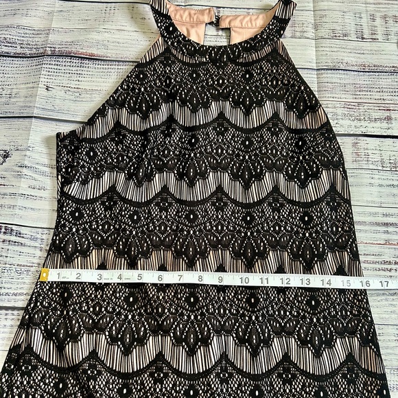 Guess Black and Pink Lace Dress Halter - Picture 8 of 8
